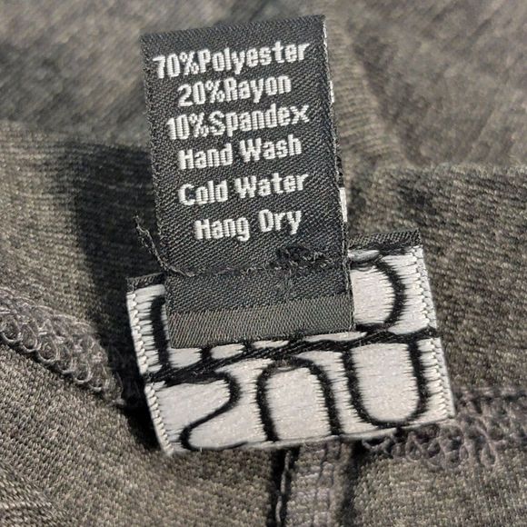 New Clara Sunwoo Knit Pull On Dress Pants Womens 1X Dark Grey Stretch Tapered - Picture 8 of 10